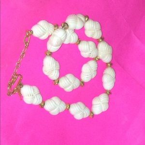 Trifari white ivory necklace